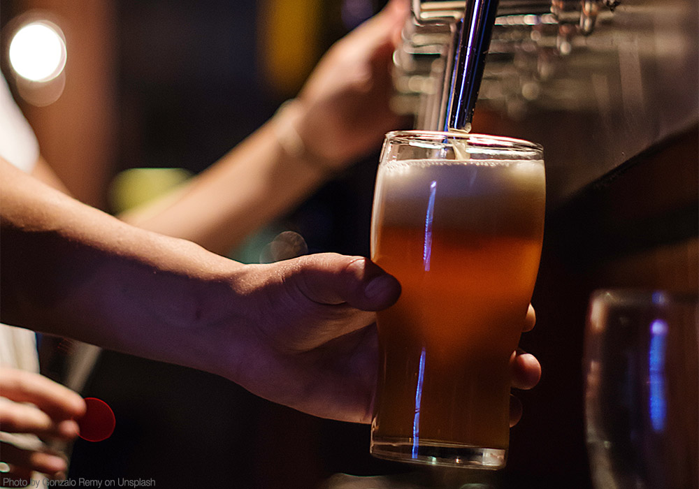 Pouring beer